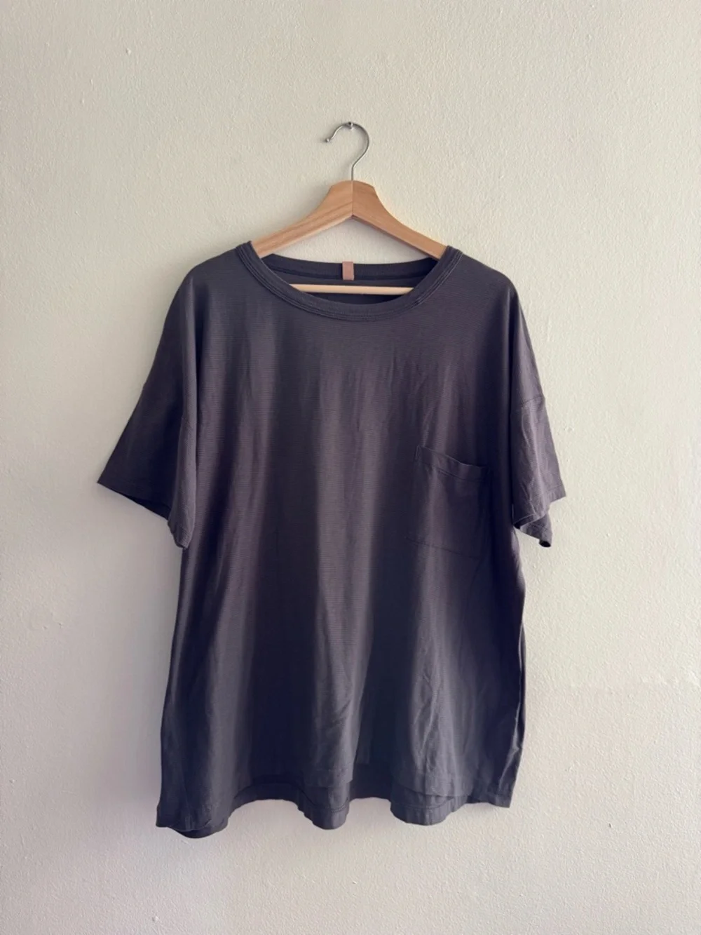 Lunya every body tshirt grey striped XS-M pocket - Picture 3 of 8